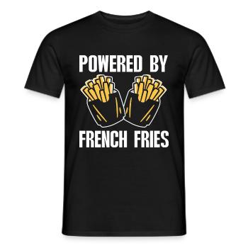 French Fries Food Pun Potato - Männer T-Shirt - Schwarz - Vorne - AI Model Male 178 light (178cm)