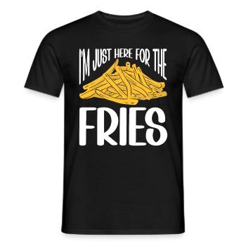 French Fries Food Pun Potato - Männer T-Shirt - Schwarz - Vorne - AI Model Male 178 light (178cm)