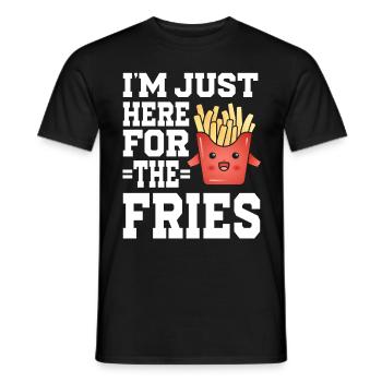 French Fries Food Pun Potato - Männer T-Shirt - Schwarz - Vorne - AI Model Male 178 light (178cm)