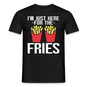French Fries Food Pun Potato - Männer T-Shirt - Schwarz - Vorne - AI Model Male 178 light (178cm)