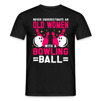 Bowling Ball Bowler - Männer T-Shirt - Schwarz - Vorne - AI Model Male 178 light (178cm)