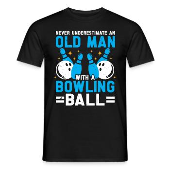 Bowling Ball Bowler - Männer T-Shirt - Schwarz - Vorne - AI Model Male 178 light (178cm)