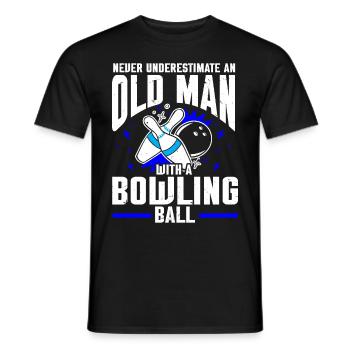 Bowling Ball Bowler - Männer T-Shirt - Schwarz - Vorne - AI Model Male 178 light (178cm)