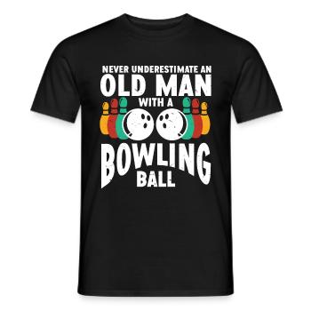 Bowling Ball Bowler - Männer T-Shirt - Schwarz - Vorne - AI Model Male 178 light (178cm)