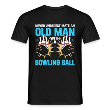 Bowling Ball Bowler - Männer T-Shirt - Schwarz - Vorne - AI Model Male 178 light (178cm)