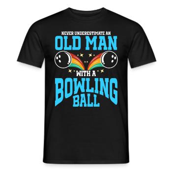 Bowling Ball Bowler - Männer T-Shirt - Schwarz - Vorne - AI Model Male 178 light (178cm)