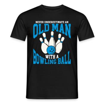Bowling Ball Bowler - Männer T-Shirt - Schwarz - Vorne - AI Model Male 178 light (178cm)