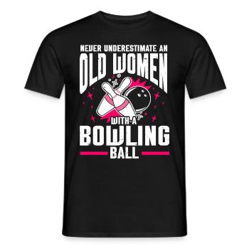 Bowling Ball Bowler - Männer T-Shirt - Schwarz - Vorne - AI Model Male 178 light (178cm)