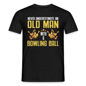 Boule de bowling Bowler - T-shirt homme - noir - Devant - AI Model Male 178 light (178cm)