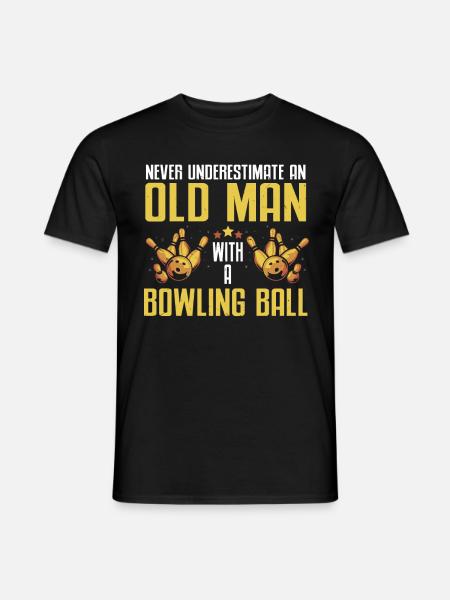 Bowling Ball Bowler - Männer T-Shirt - Schwarz