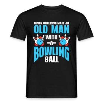Bowling Ball Bowler - Männer T-Shirt - Schwarz - Vorne - AI Model Male 178 light (178cm)