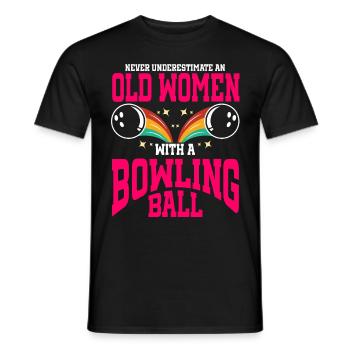 Bowling Ball Bowler - Männer T-Shirt - Schwarz - Vorne - AI Model Male 178 light (178cm)