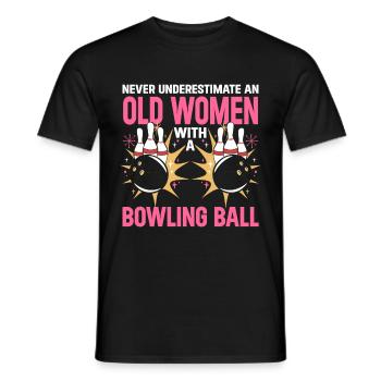 Bowling Ball Bowler - Männer T-Shirt - Schwarz - Vorne - AI Model Male 178 light (178cm)