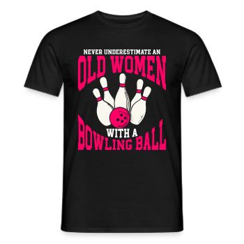 Bowling Ball Bowler - Männer T-Shirt - Schwarz - Vorne - AI Model Male 178 light (178cm)