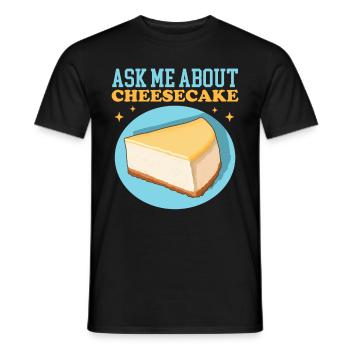 Käsekuchen Quarkkuchen Cheesecake Geschenk - Männer T-Shirt - Schwarz - Vorne - AI Model Male 178 light (178cm)