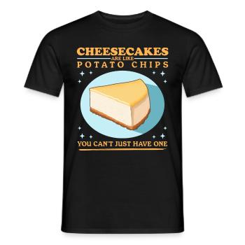 Käsekuchen Cheesecake Quarkkuchen Geschenke - Männer T-Shirt - Schwarz - Vorne - AI Model Male 178 light (178cm)