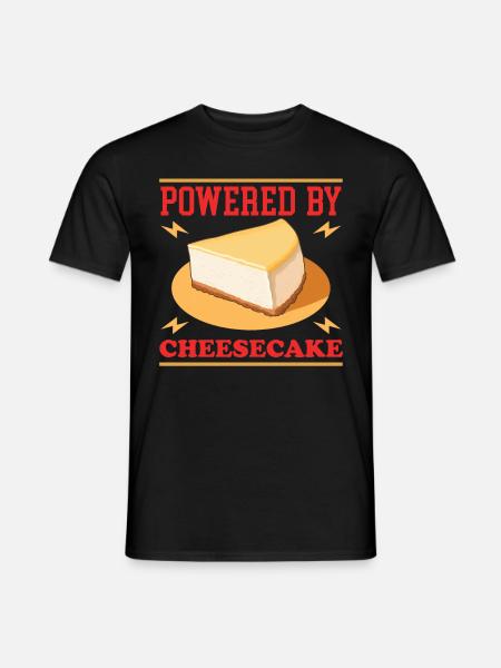 Käsekuchen Quarkkuchen Geschenk - Männer T-Shirt - Schwarz