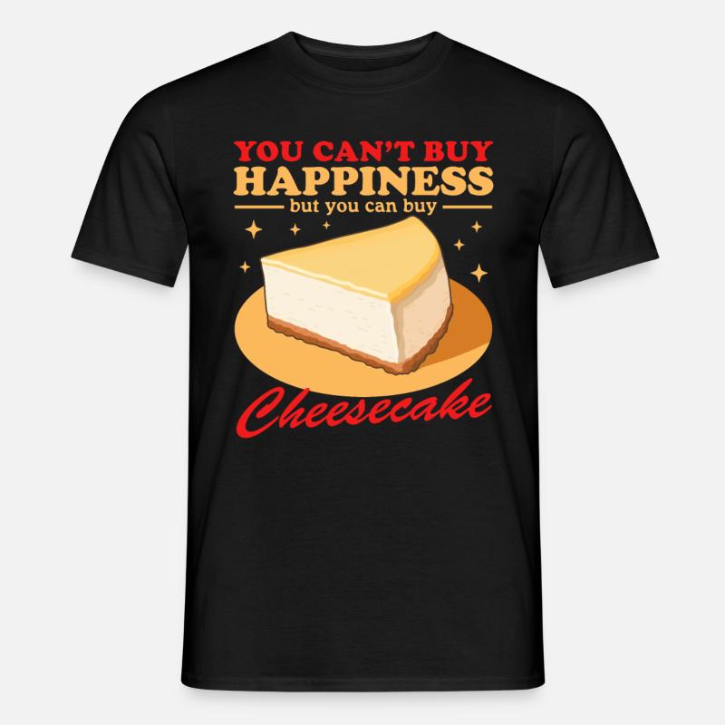 Käsekuchen Quarkkuchen Geschenke - Männer T-Shirt - Schwarz