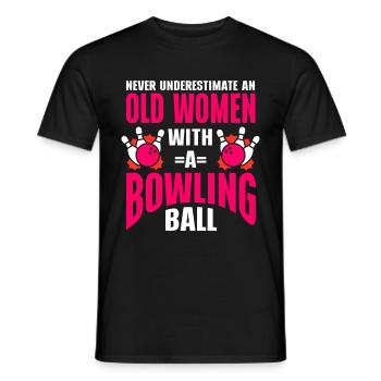 Bowling Ball Bowler - Männer T-Shirt - Schwarz - Vorne - AI Model Male 178 light (178cm)