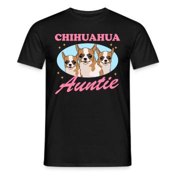 Chihuahua Tante Chihuahua Cadeau - T-shirt homme - noir - Devant - AI Model Male 178 light (178cm)