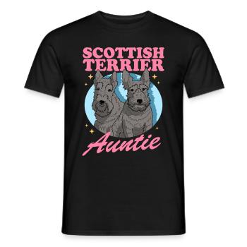 Scottish Terrier Aunt Dog Lover Gift - Men's T-Shirt - black - Front - AI Model Male 178 light (178cm)