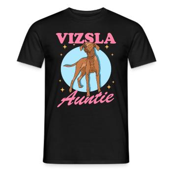 Magyar Vizsla Aunt Dog Lover Gift - Men's T-Shirt - black - Front - AI Model Male 178 light (178cm)