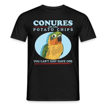 Conures simd like parrots Conure gift - Men's T-Shirt - black - Front - AI Model Male 178 light (178cm)