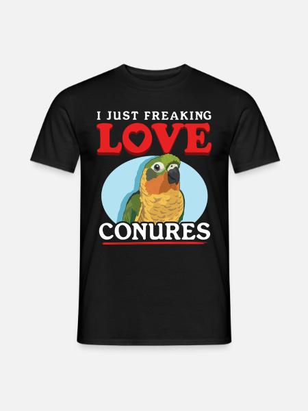 Conure Conures Papageien Geschenk - Männer T-Shirt - Schwarz