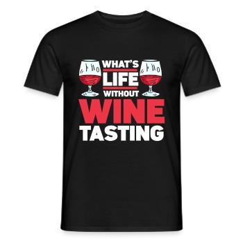 Wine Tasting Funny Wine Lover - Männer T-Shirt - Schwarz - Vorne - AI Model Male 178 light (178cm)