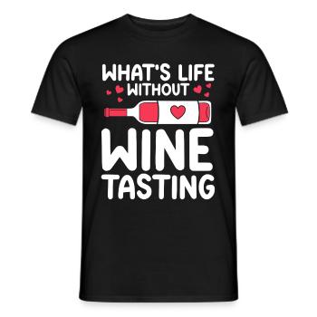 Wine Tasting Funny Wine Lover - Männer T-Shirt - Schwarz - Vorne - AI Model Male 178 light (178cm)