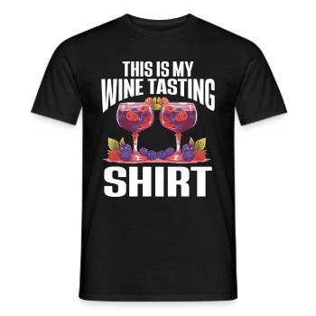Wine Tasting Funny Wine Lover - Männer T-Shirt - Schwarz - Vorne - AI Model Male 178 light (178cm)