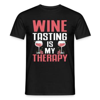 Wine Tasting Funny Wine Lover - Männer T-Shirt - Schwarz - Vorne - AI Model Male 178 light (178cm)