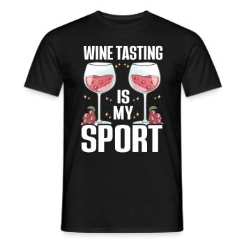 Wine Tasting Funny Wine Lover - Männer T-Shirt - Schwarz - Vorne - AI Model Male 178 light (178cm)