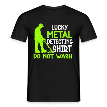 Metal Detector Shirt for Men Lucky Metal Detecting - Männer T-Shirt - Schwarz - Vorne - AI Model Male 178 light (178cm)