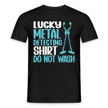 Metal Detector Shirt for Men Lucky Metal Detecting - Männer T-Shirt - Schwarz - Vorne - AI Model Male 178 light (178cm)