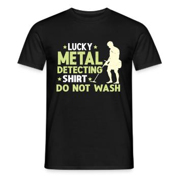Metal Detector Shirt for Men Lucky Metal Detecting - Männer T-Shirt - Schwarz - Vorne - AI Model Male 178 light (178cm)