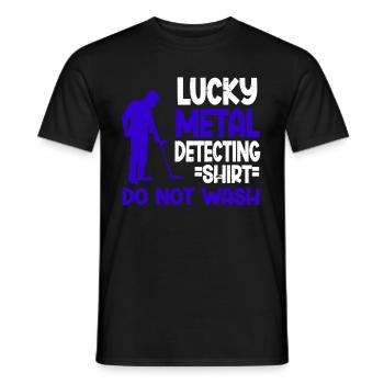 Metal Detector Shirt for Men Lucky Metal Detecting - Männer T-Shirt - Schwarz - Vorne - AI Model Male 178 light (178cm)