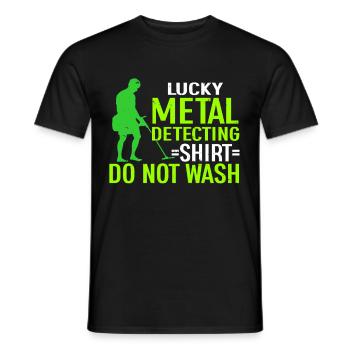 Metal Detector Shirt for Men Lucky Metal Detecting - Männer T-Shirt - Schwarz - Vorne - AI Model Male 178 light (178cm)