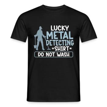 Metal Detector Shirt for Men Lucky Metal Detecting - Männer T-Shirt - Schwarz - Vorne - AI Model Male 178 light (178cm)