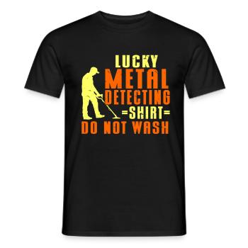 Metal Detector Shirt for Men Lucky Metal Detecting - Männer T-Shirt - Schwarz - Vorne - AI Model Male 178 light (178cm)