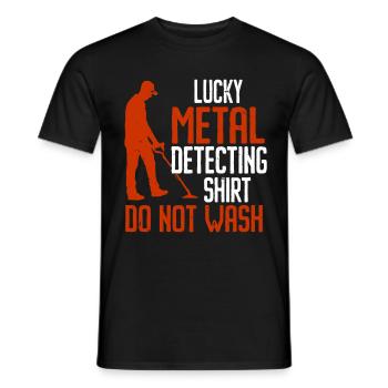 Metal Detector Shirt for Men Lucky Metal Detecting - Männer T-Shirt - Schwarz - Vorne - AI Model Male 178 light (178cm)