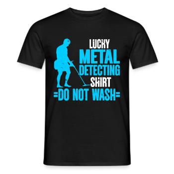 Metal Detector Shirt for Men Lucky Metal Detecting - Männer T-Shirt - Schwarz - Vorne - AI Model Male 178 light (178cm)