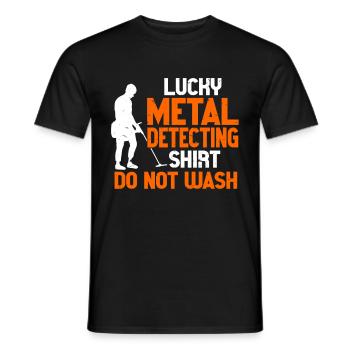 Metal Detector Shirt for Men Lucky Metal Detecting - Männer T-Shirt - Schwarz - Vorne - AI Model Male 178 light (178cm)