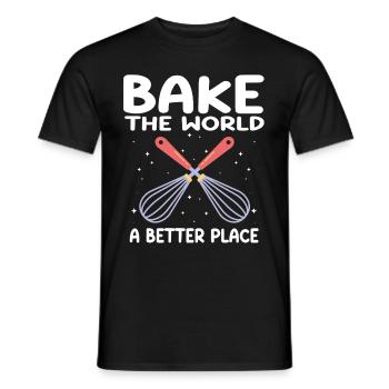 Baking Bakery Baker - Men's T-Shirt - black - Front - AI Model Male 178 light (178cm)