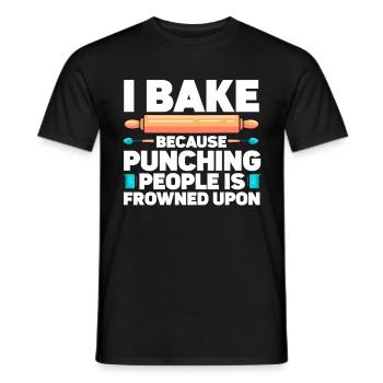 Baking Bakery Baker - Men's T-Shirt - black - Front - AI Model Male 178 light (178cm)