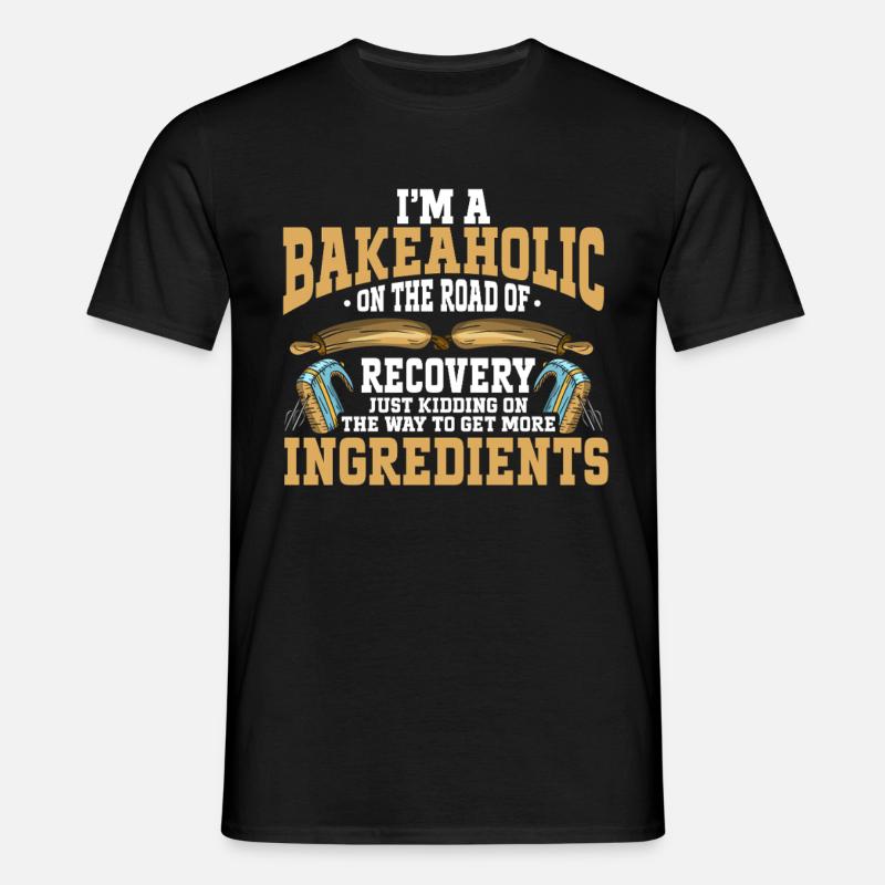 Baking Bakery Baker - Männer T-Shirt - Schwarz
