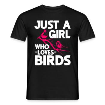 Bird Watching Cute Bird Lover - Men's T-Shirt - black - Front - AI Model Male 178 light (178cm)