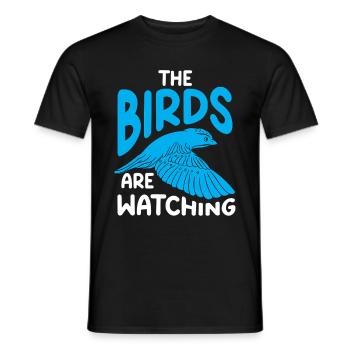 Observation des oiseaux Mignon Amoureux des oiseaux - T-shirt homme - noir - Devant - AI Model Male 178 light (178cm)
