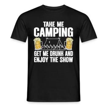 Camping Campfire Camper - Männer T-Shirt - Schwarz - Vorne - AI Model Male 178 light (178cm)