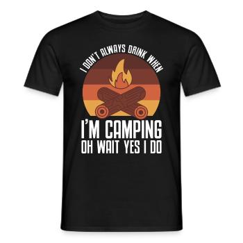 Camping Campfire Camper - Männer T-Shirt - Schwarz - Vorne - AI Model Male 178 light (178cm)